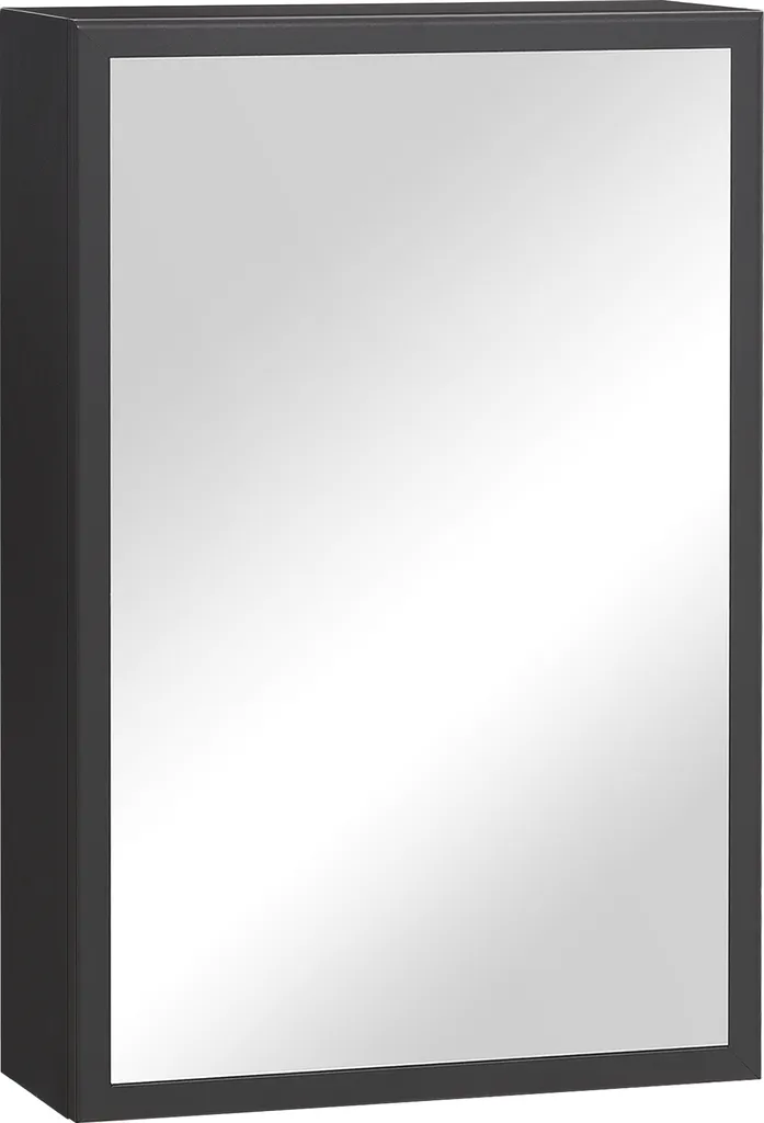 AIORBER Armoire à glace salle de bain 60x40 cm - Armoire murale noire
