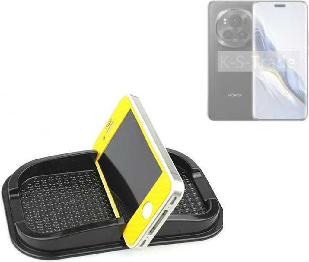 K-S-Trade Auto Anti Rutsch Matte Smartphone-Halter kompatibel mit Honor Magic6 Pro Haft Pad Armaturenbrett Handy-Halterung Silikon