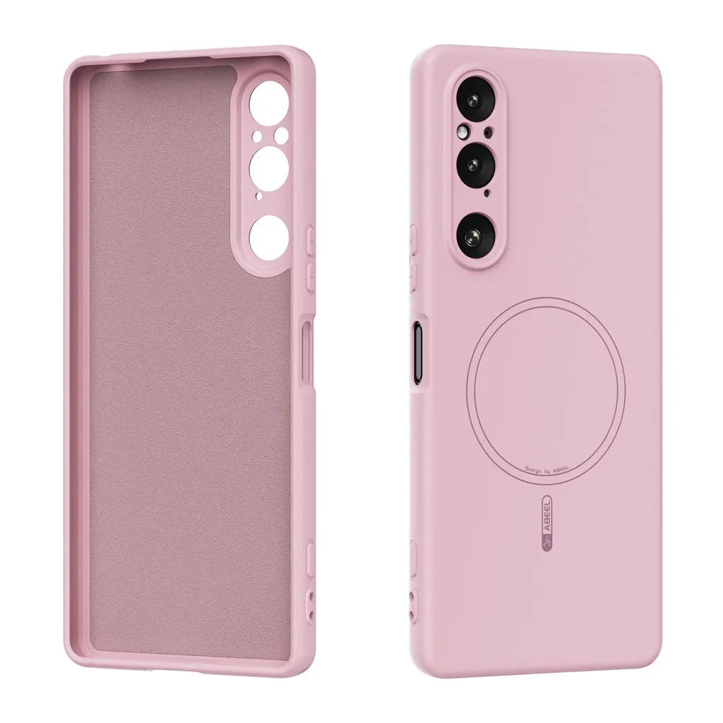 Cover Sony Xperia 1 V MagSafe Antiurto: Silicone Rosa Resistente - 2