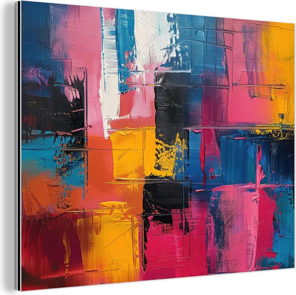 MuchoWow Wanddekoration Metall Metallbild Wandkunst 40x30 cm Lackierung - Kunst - Modern - Abstrakt MuchoWow Aluminium Gemälde - Dekoration Wohnzi...