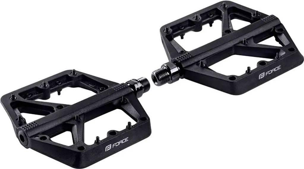 Pédales de vélo FORCE BLIZZ noir en nylon pour une accroche maximale