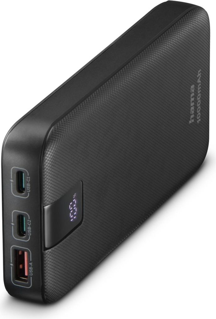 Hama Power Pack PD 10 10000mAh 3 Uitgangen: 2x USB-C 1x Zdjęcie produktu 