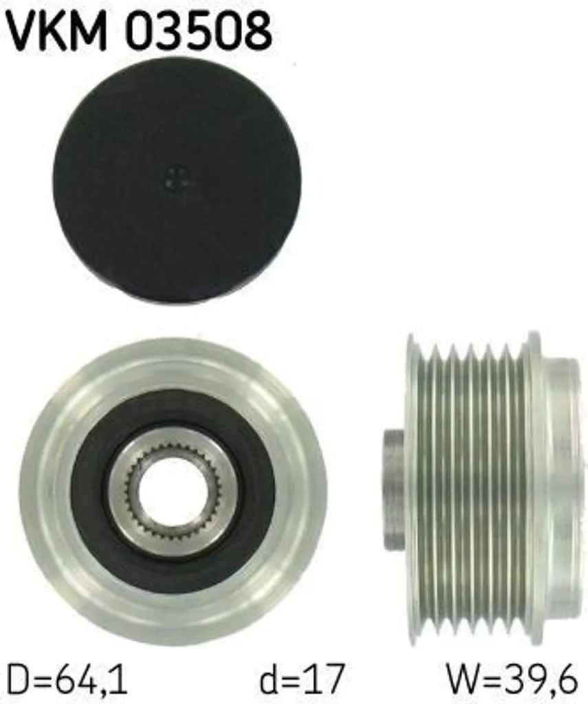 Puleggia Ruota Libera Alternatore SKF VKM 03508 - Ricambio Opel 6204889