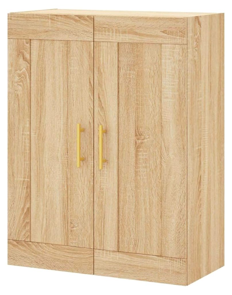 Hängeschrank für Badezimmer, Hängeschrank, Sonoma-Eiche, 69,5 x 34 x 90 cm, Holz