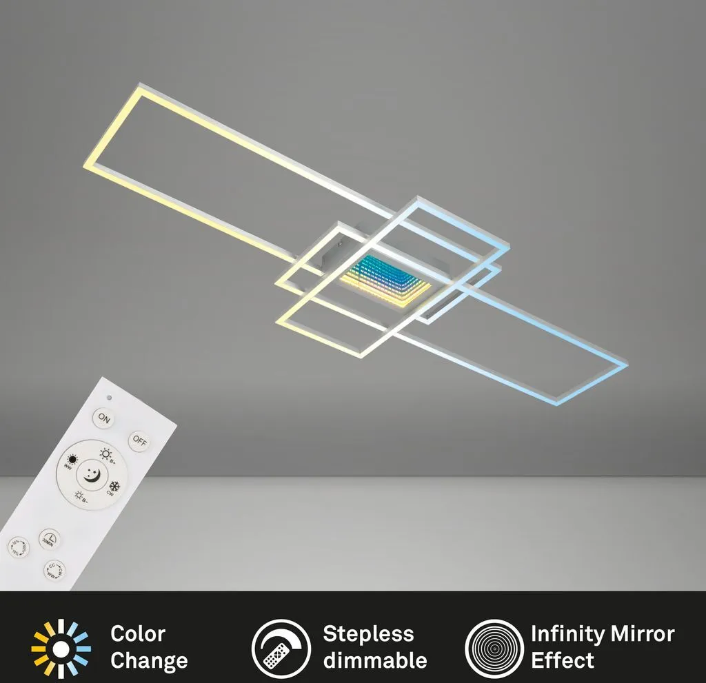 Plafonnier LED Misy contre l'Éclairage Terne : Effet Miroir et Variable - 2