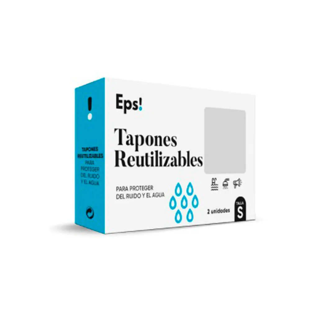 Tappi per orecchie riutilizzabili Eps taglia S 2 pezzi