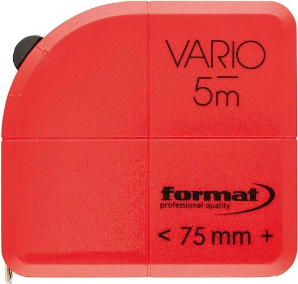 FORMAT Taschenbandmaß 3 m x 13 mm weiß, Länge:2 m