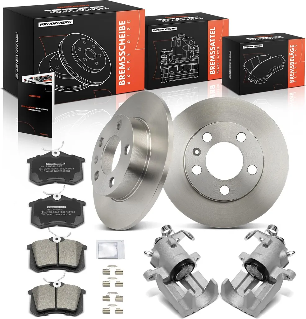 Kit Freinage Arrière Anti-Sifflement : Étriers + Disques VW Bora Seat Leon