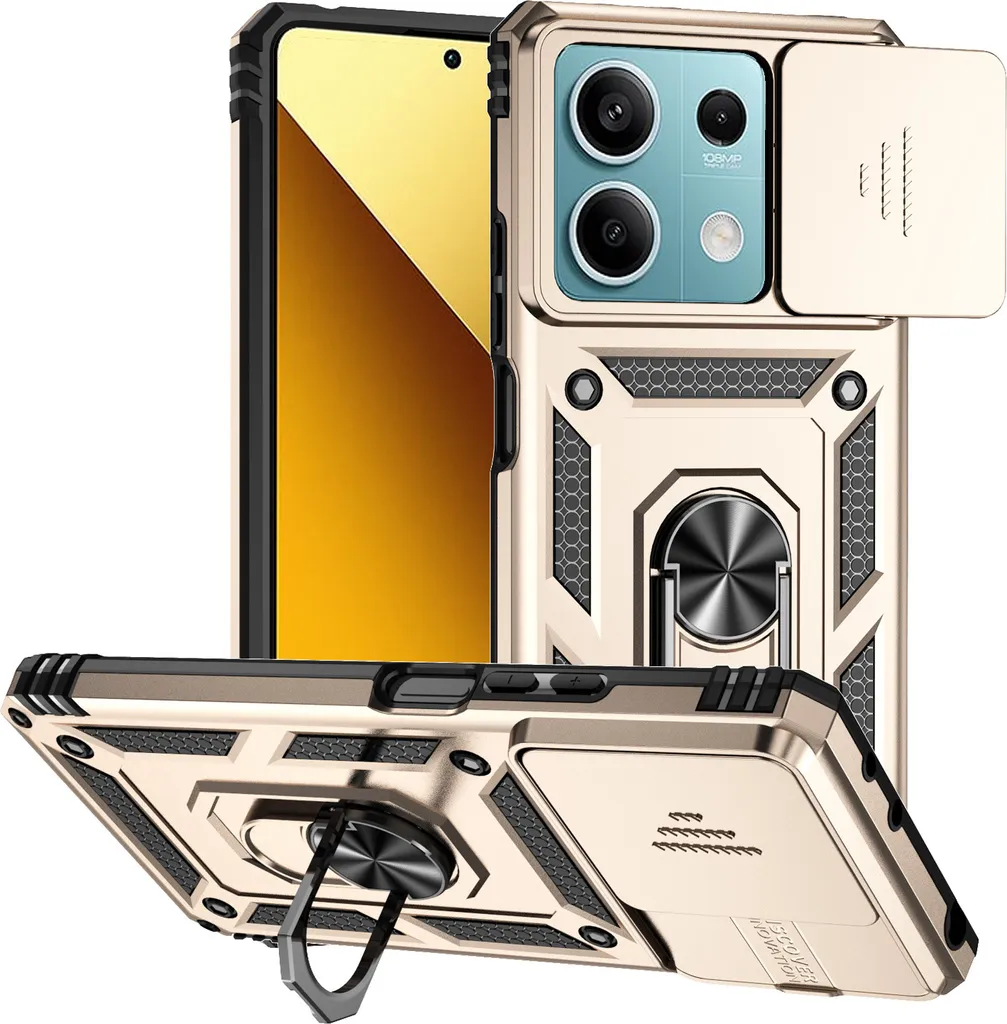 Custodia Protettiva Xiaomi Redmi Note 13 5G Oro Antiurto per Famiglie