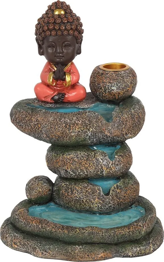 Porte-encens cascade pour méditation et yoga - Modèle Bouddha Zen