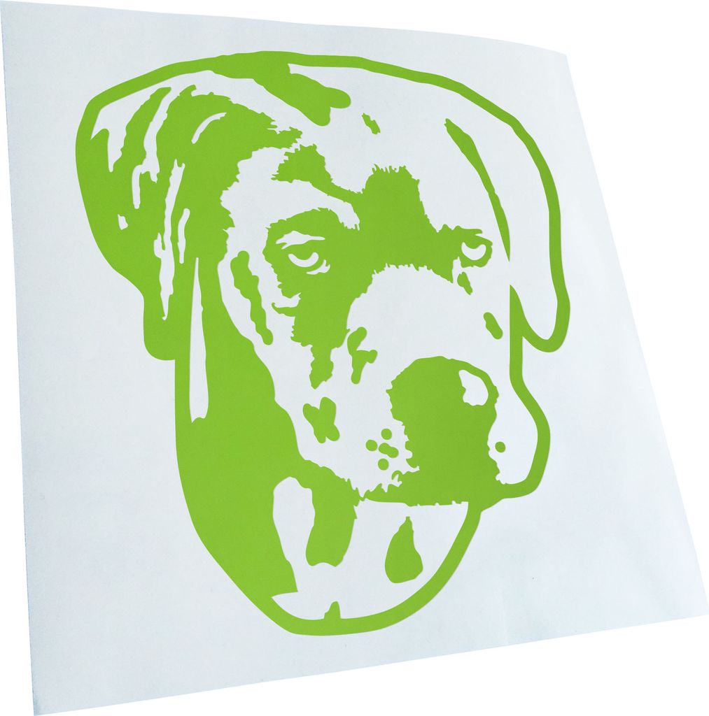 Kiwistar - Autoaufkleber - Catahoula Leopard Dog Hund - Lindgrün - 30x27cm - Aufkleber für Auto, Laptop, Fahrrad, LKW, Motorrad mehrfarbig JDM De...
