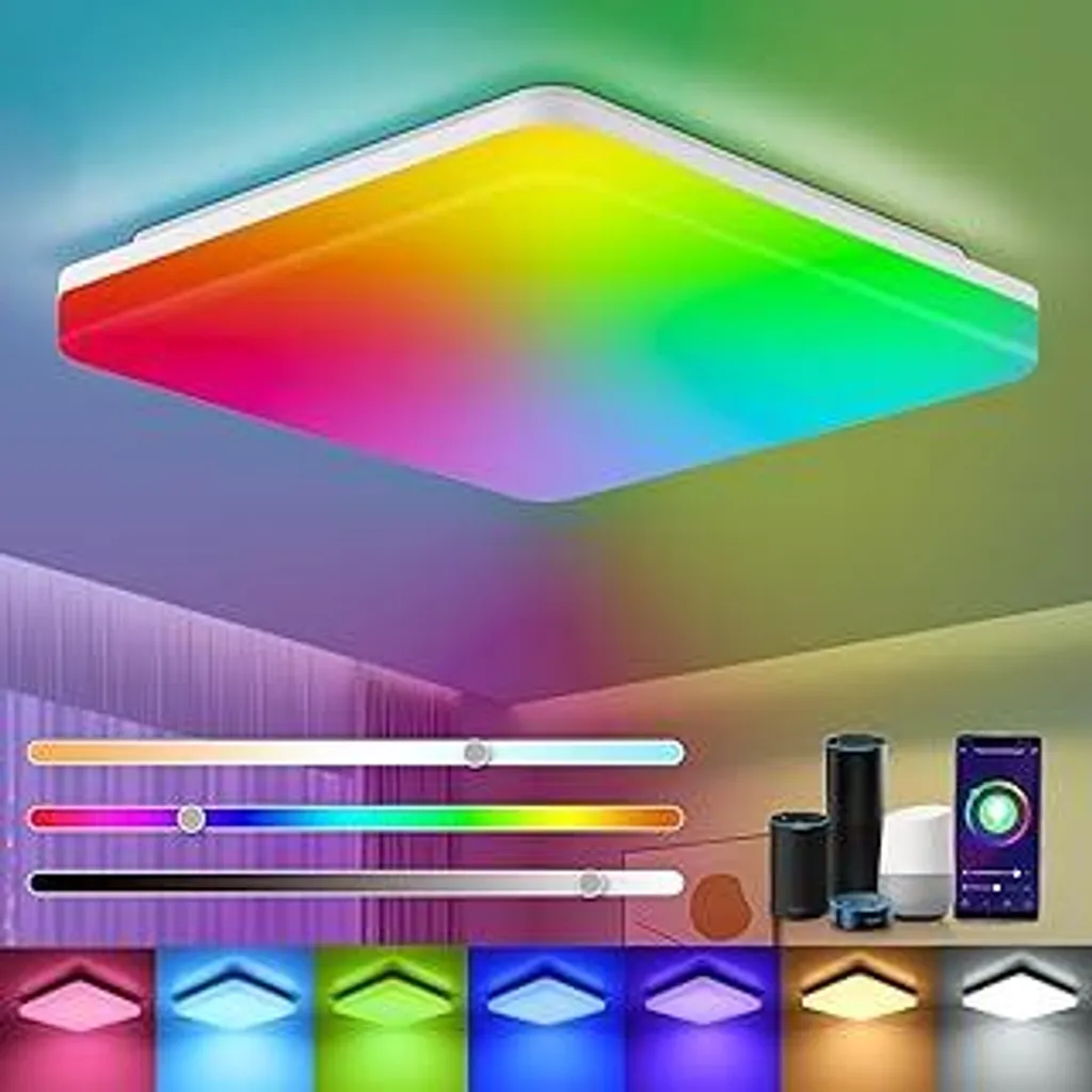 Lampada LED Soffitto 18W Smart: Plafoniera RGB per la tua Famiglia