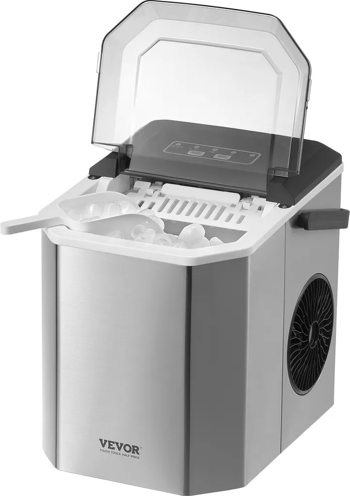 Machine à glaçons portable VEVOR Argent - Modèle compact 11,8 kg/24h