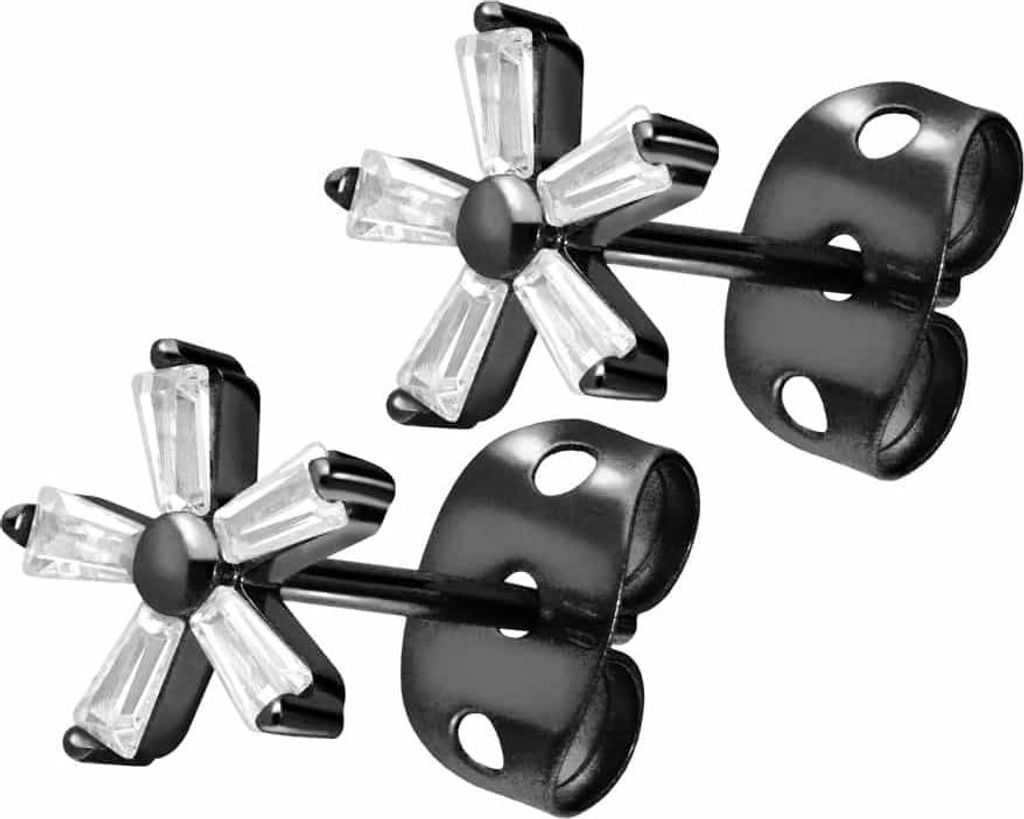 Titan Ohrstecker KRISTALLBLUME