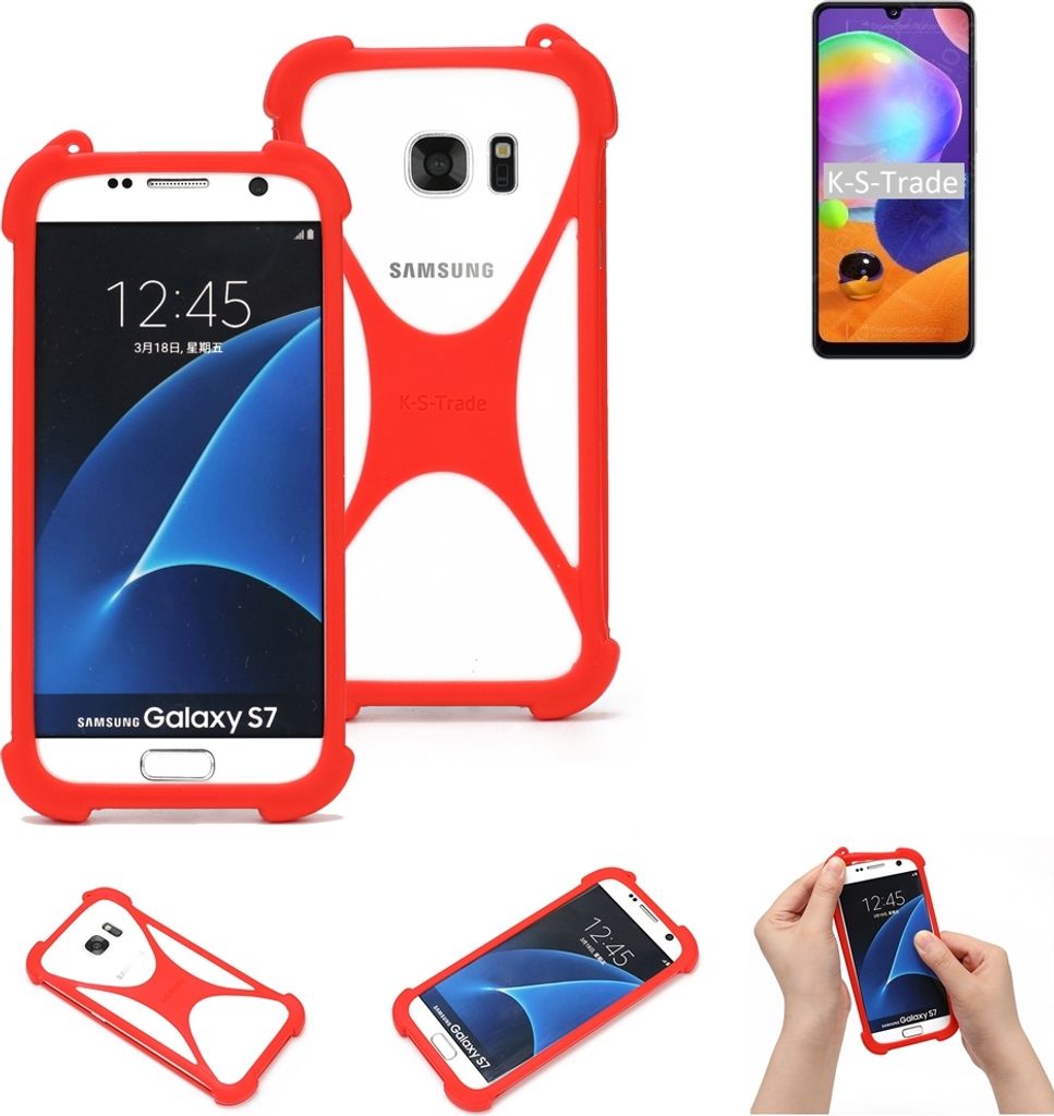 K-S-Trade Handy-Hülle kompatibel mit Samsung Galaxy A31 Schutz-Hülle Bumper Silikon Schutz Hülle Cover Case Silikoncase Silikonbumper TPU Softcase