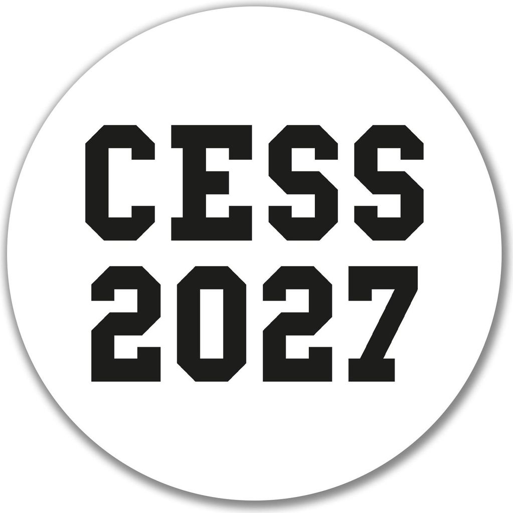 Huuraa Aufkleber CESS 2027 Abschluss Belgien (frz.) 10cm rund Sticker Geschenkidee