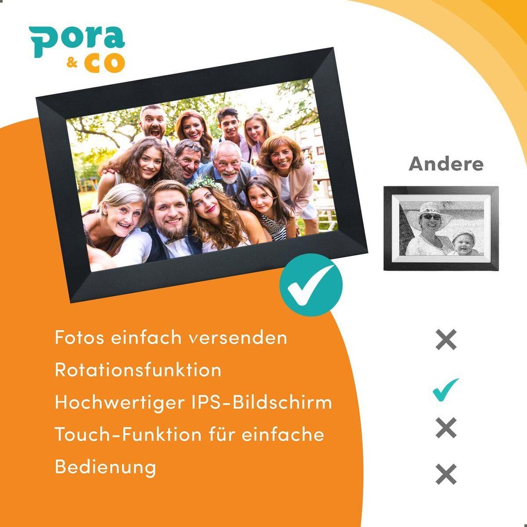 Digitaler Bilderrahmen mit WiFi und App - digitaler Produktbild 4