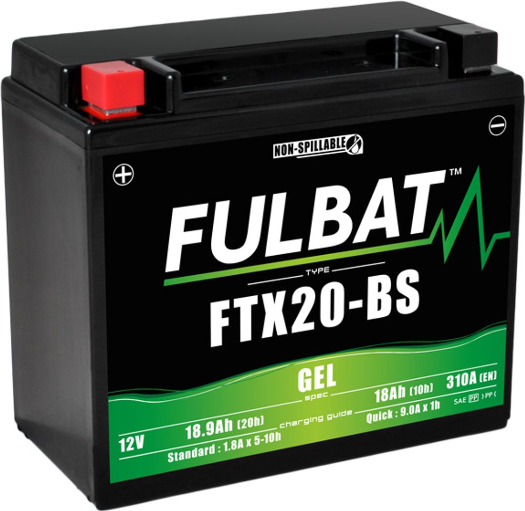 FULBAT FUL GEL baterie - FTX20-BS / YTX20-BS (gelová, Obrázek produktu 