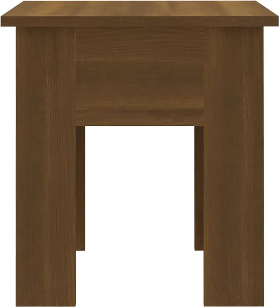 Table basse bois composite marron aspect chêne 40 cm stable et chic - 6