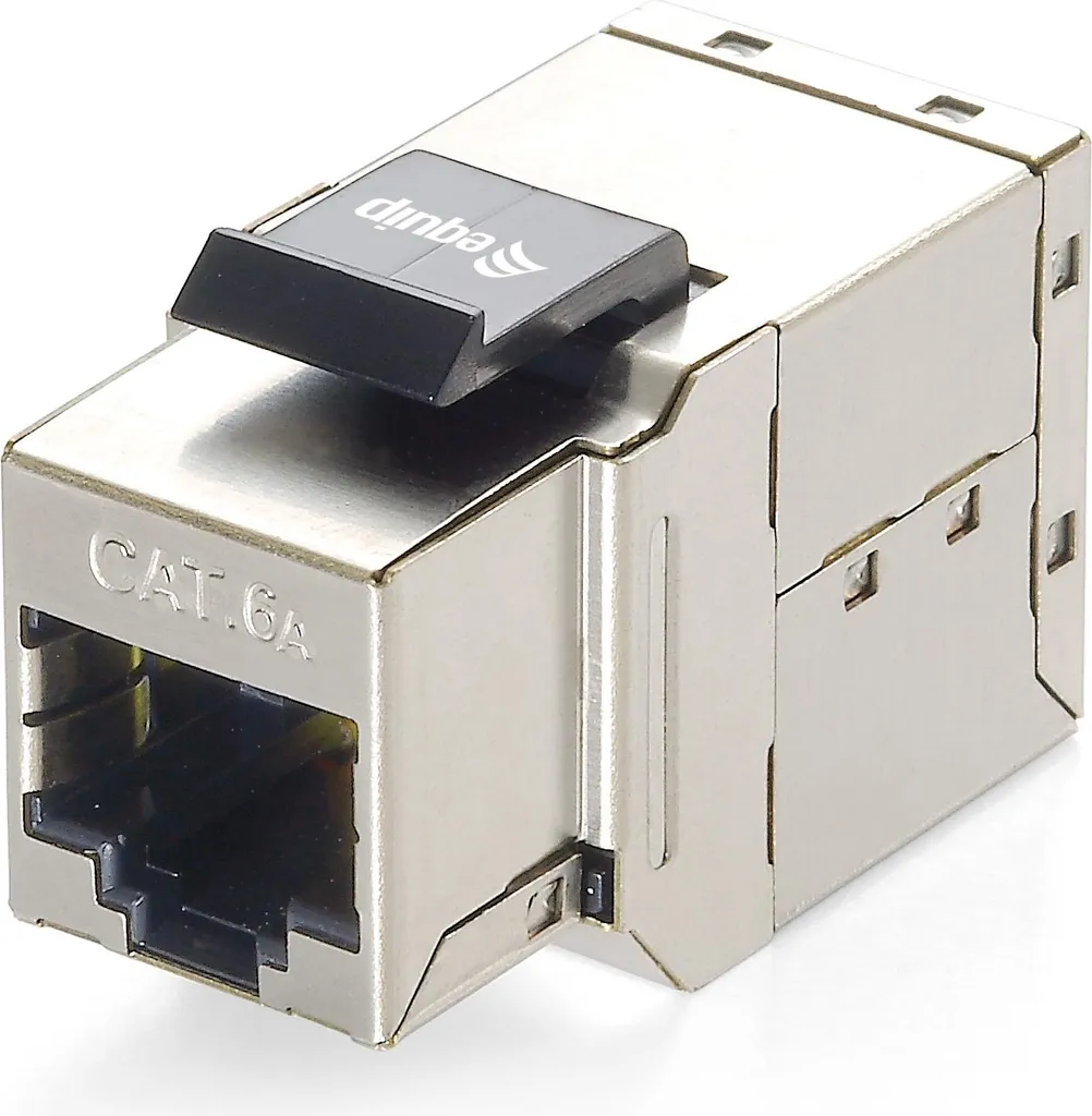 Equip Accoppiatore Keystone Cat6A RJ45 STP - Lotto da 8 per Rete 10G