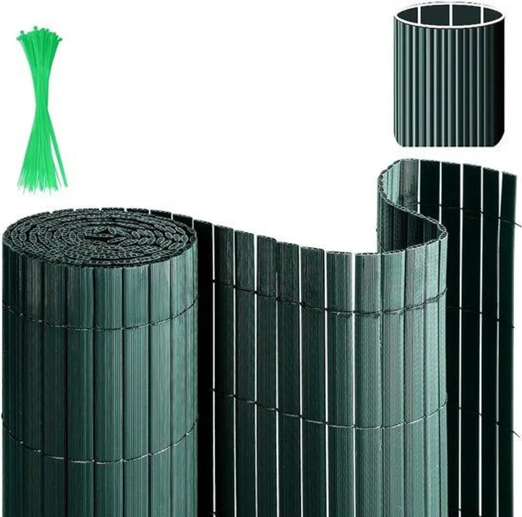 Brise-vue anti-regards indiscrets vert 140x400 cm avec triple renfort