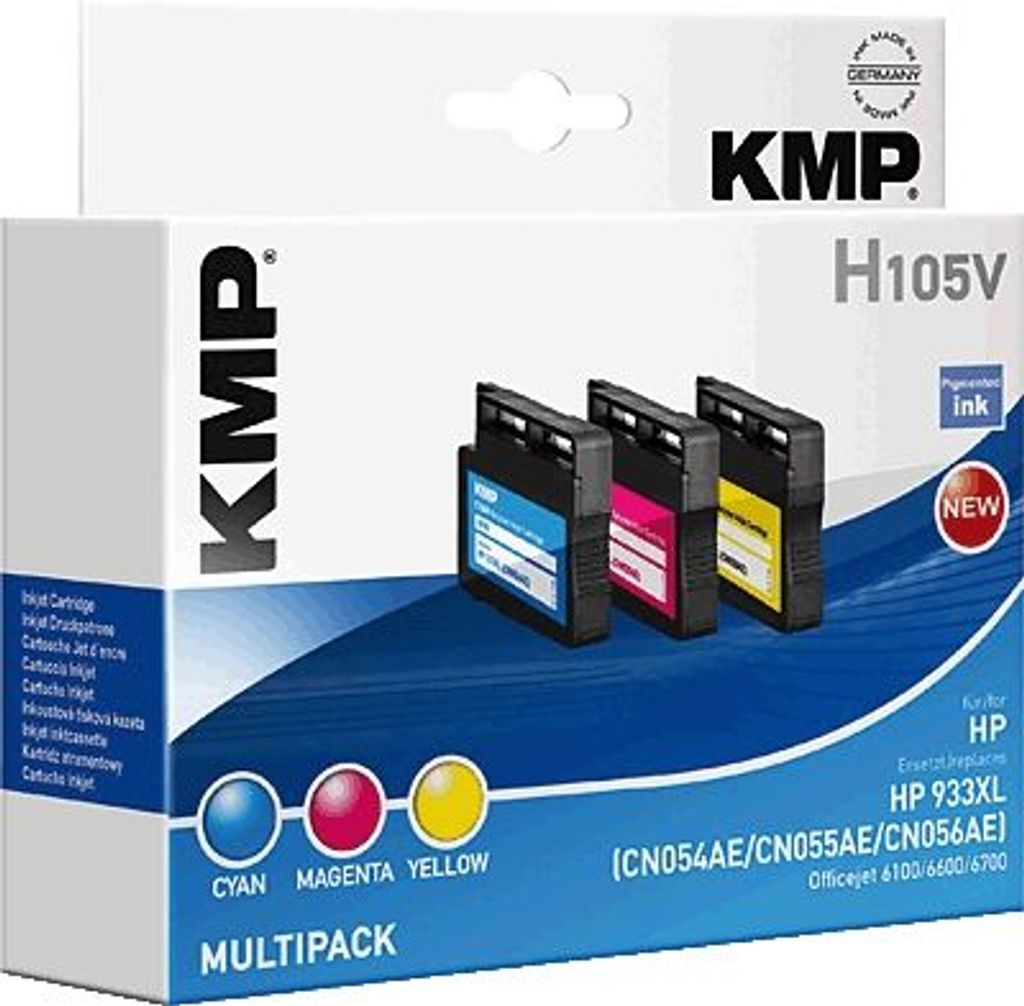 KMP Patrone HP CR711AE NR.933XL Multip. 1000 S. H105V refilled