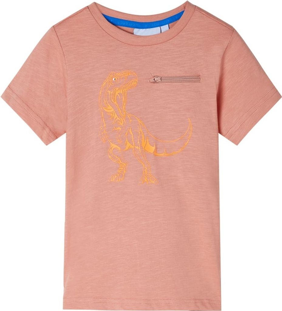 Kinder-Kurzarmshirt Hellorange 128
