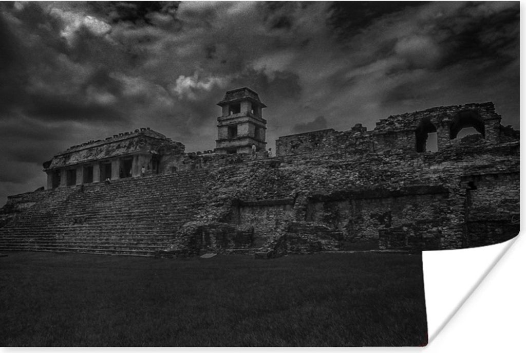 MuchoWow Poster Palenque-Pyramide in Mexiko 30x20 cm - Plakate - Print