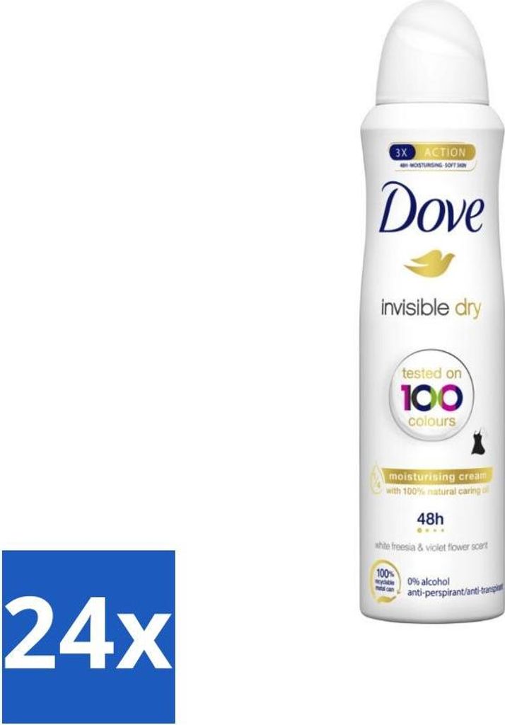 Dove - Deodorant - Spray Invisible Dry - Unsichtbarer Schutz - 250 ml - Vorteilspack - 24 Stücke