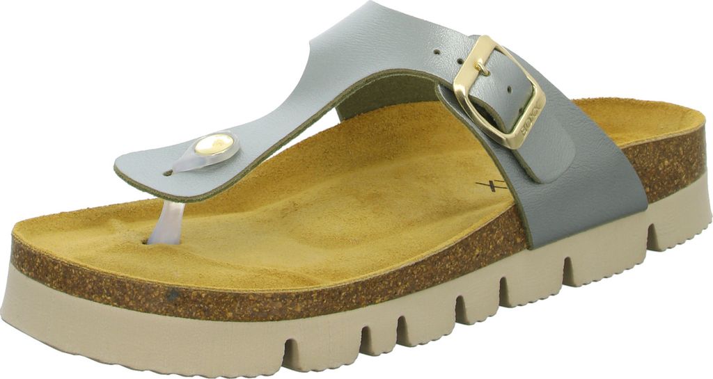 BOXX Damen-Pantolette mit Tieffußbett Silber-Grau, Produktbild 