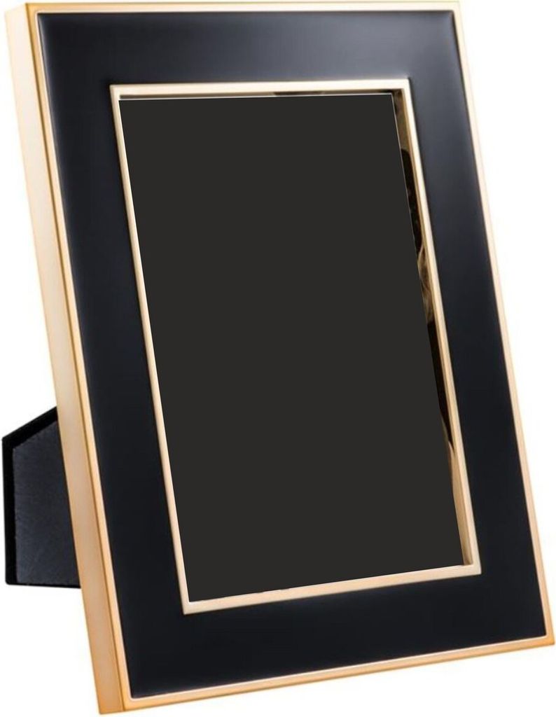 Casa Padrino Tisch-Bilderrahmen 6er Set Schwarz / Gold 17,5 x H. 23 cm - Luxus Deko Accessoires