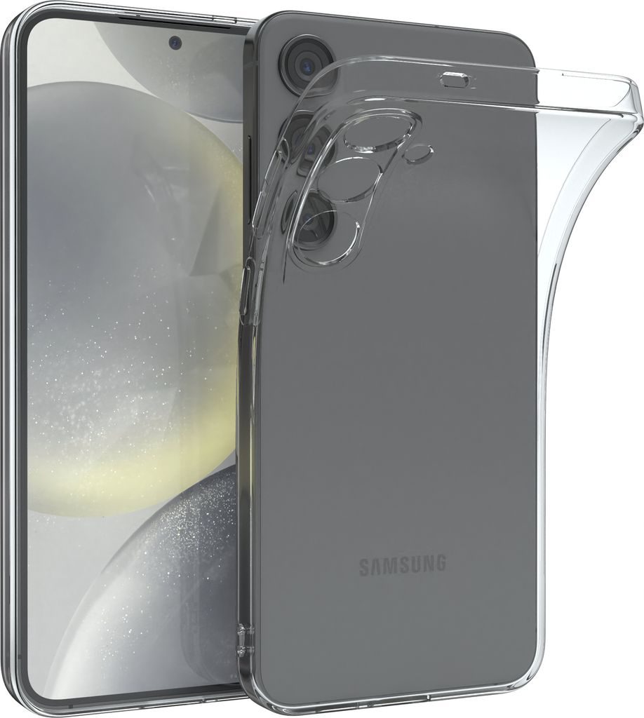 EAZY CASE Hülle kompatibel mit Samsung Galaxy S24 Plus Slimcover Clear Clear Schutzhülle Silikon, Ultra dünn, Slimcover, Handyhülle, Silikonhü...