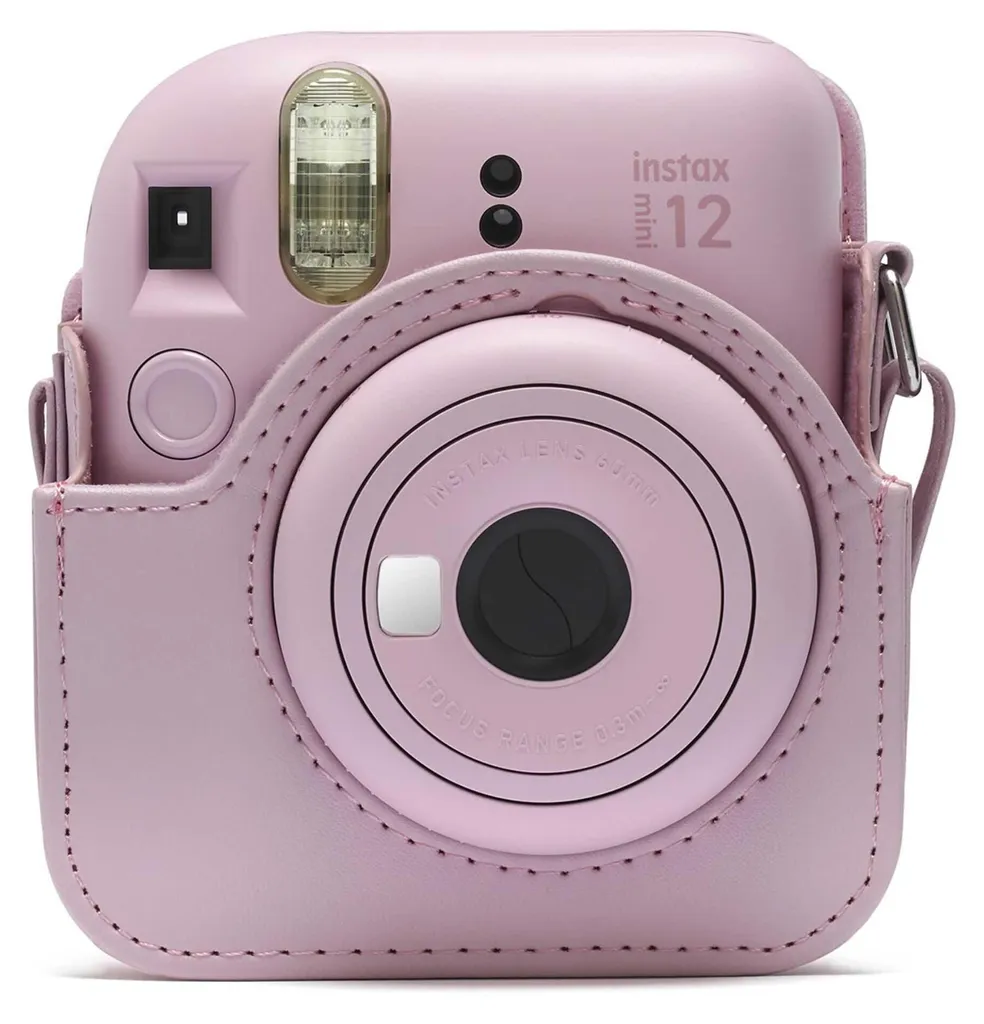 FINTIE Custodia In Similpelle Per Fujifilm Instax Mini SE - Borsa Protettiva Con Tracolla Regolabile, Lilla Marble - 3