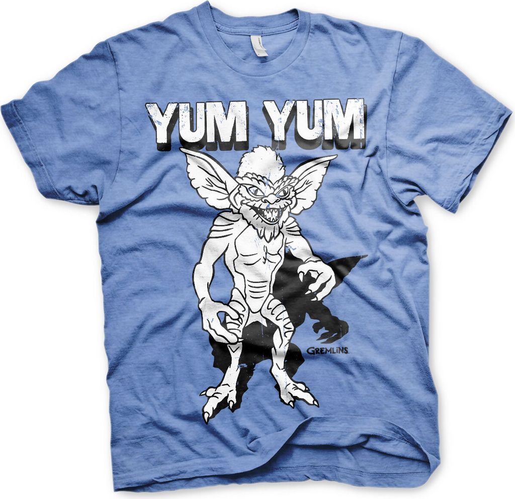 Gremlins Yum Yum T-Shirt - X-Large - Blue-Heather