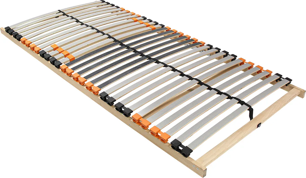 Sommier 90x200 pour mal de dos avec lattes en hêtre et zones de confort