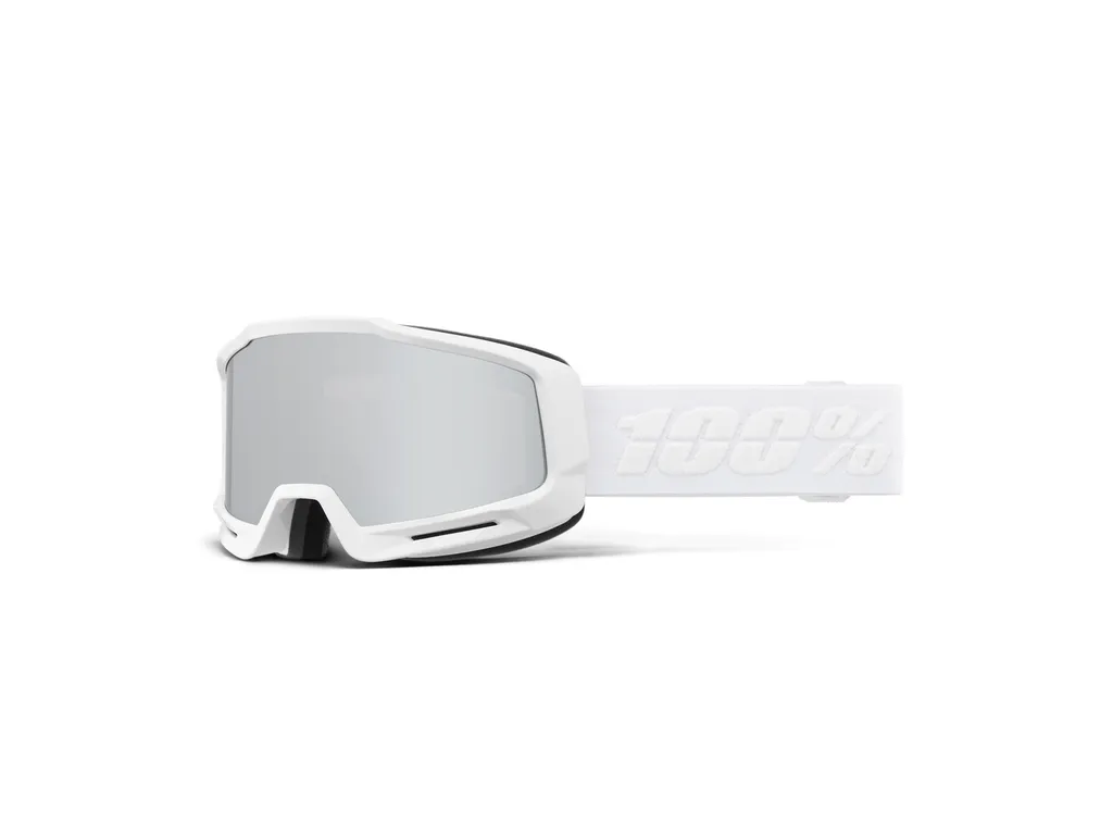 Lunettes ski 100% Okan anti-éblouissement blanc argent miroir HiPER Essential
