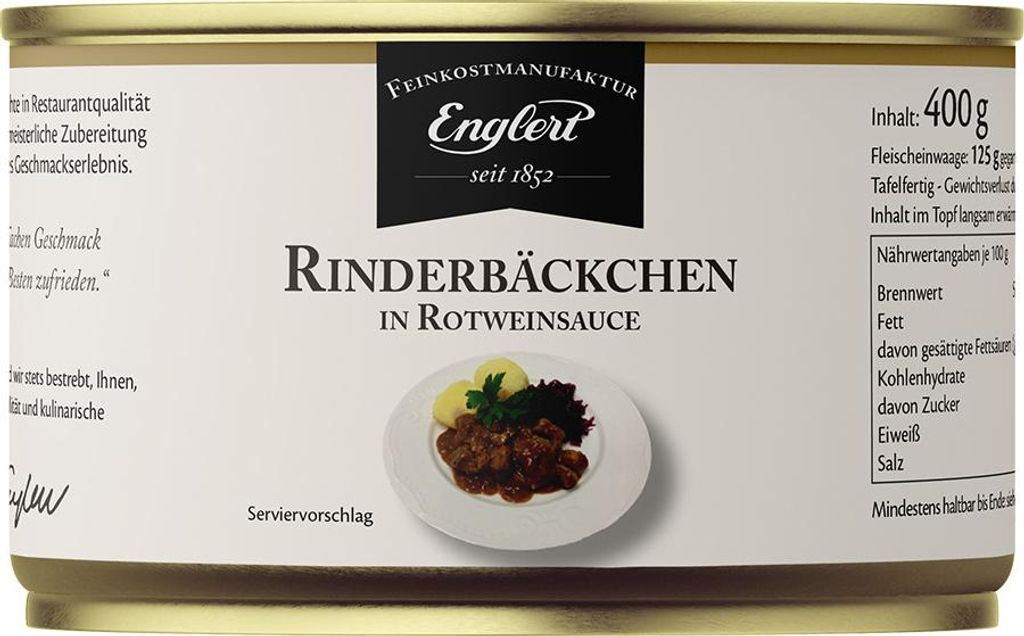 Rinderbäckchen in Rotweinsauce Produktbild 