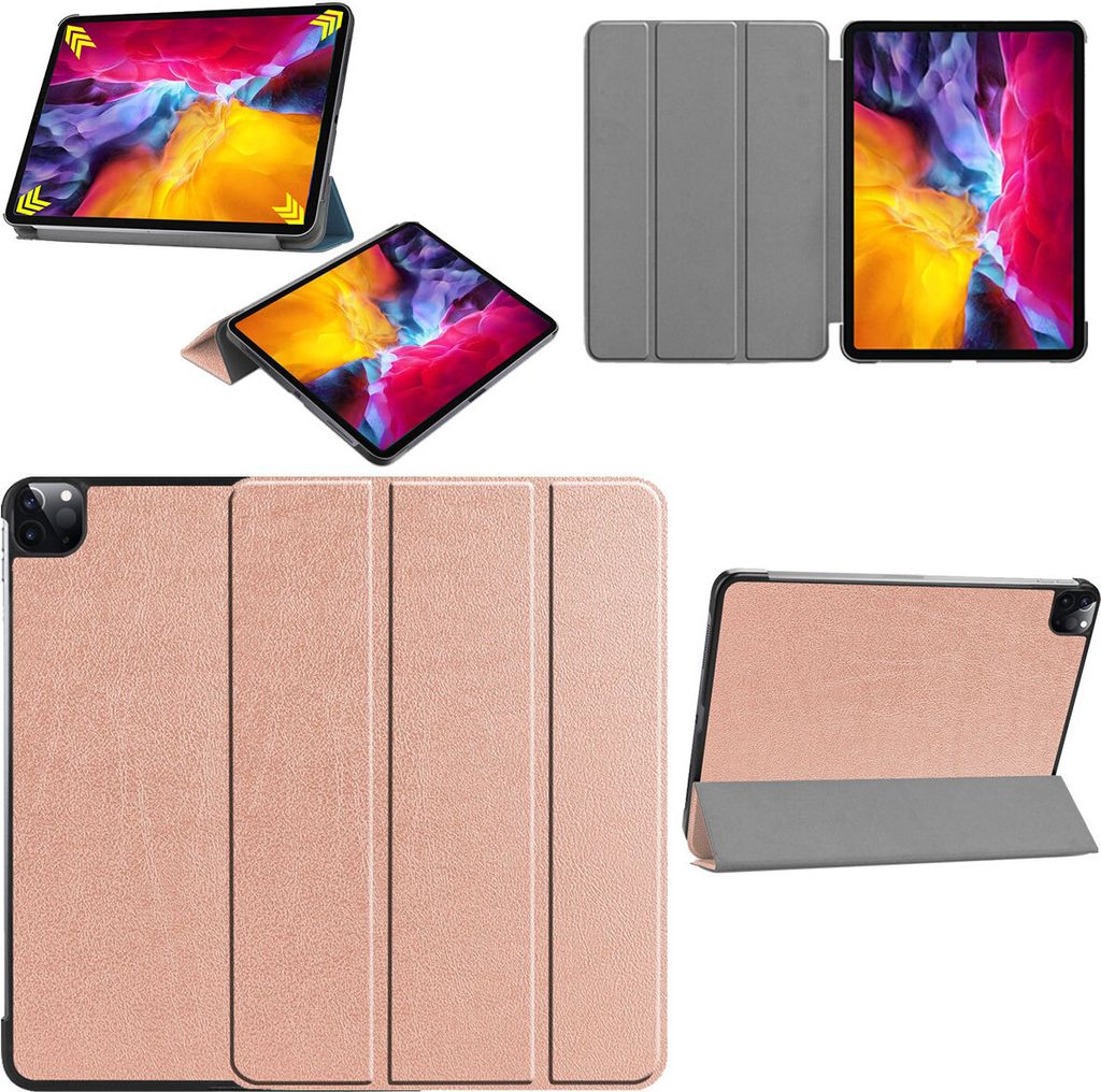 Premium Smart Cover Tasche Rose Gold für Apple iPad Air 13 2024 / Pro 12.9 2021