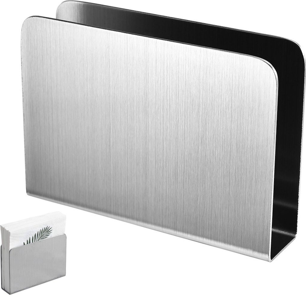 Vertikaler Taschentuch halter aus Edelstahl Western Restaurant Taschentuch halter Gesicht Papier halter Hotel Couch tisch Servietten halter, Silber...