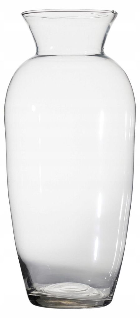 Transparente Glasvase 50 cm, glatte Krugform, hohe Vase für Blumen & Pampasgras