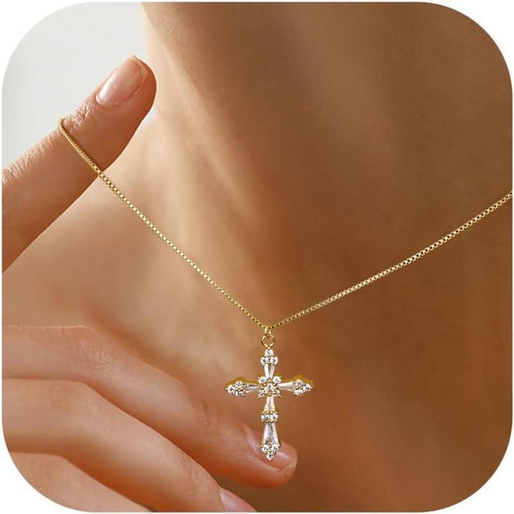 Dochais gouden ketting voor dames, 14K verguld zilver, Productafbeelding 