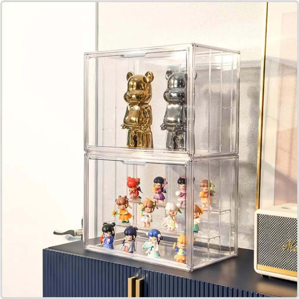 Vitrine d'Exposition Transparente pour Figurines et Objets de Collection - 12
