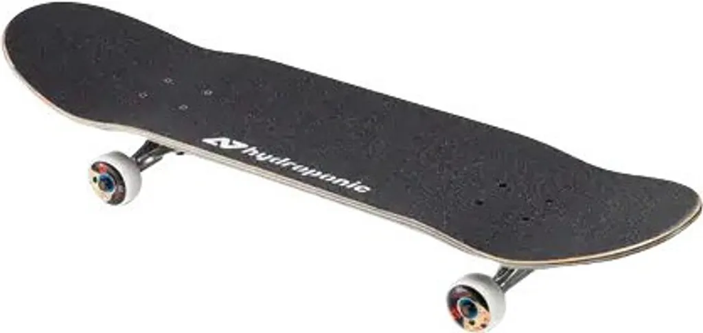 Skateboard complet robuse de taille 7.75 pouces noir et blanc