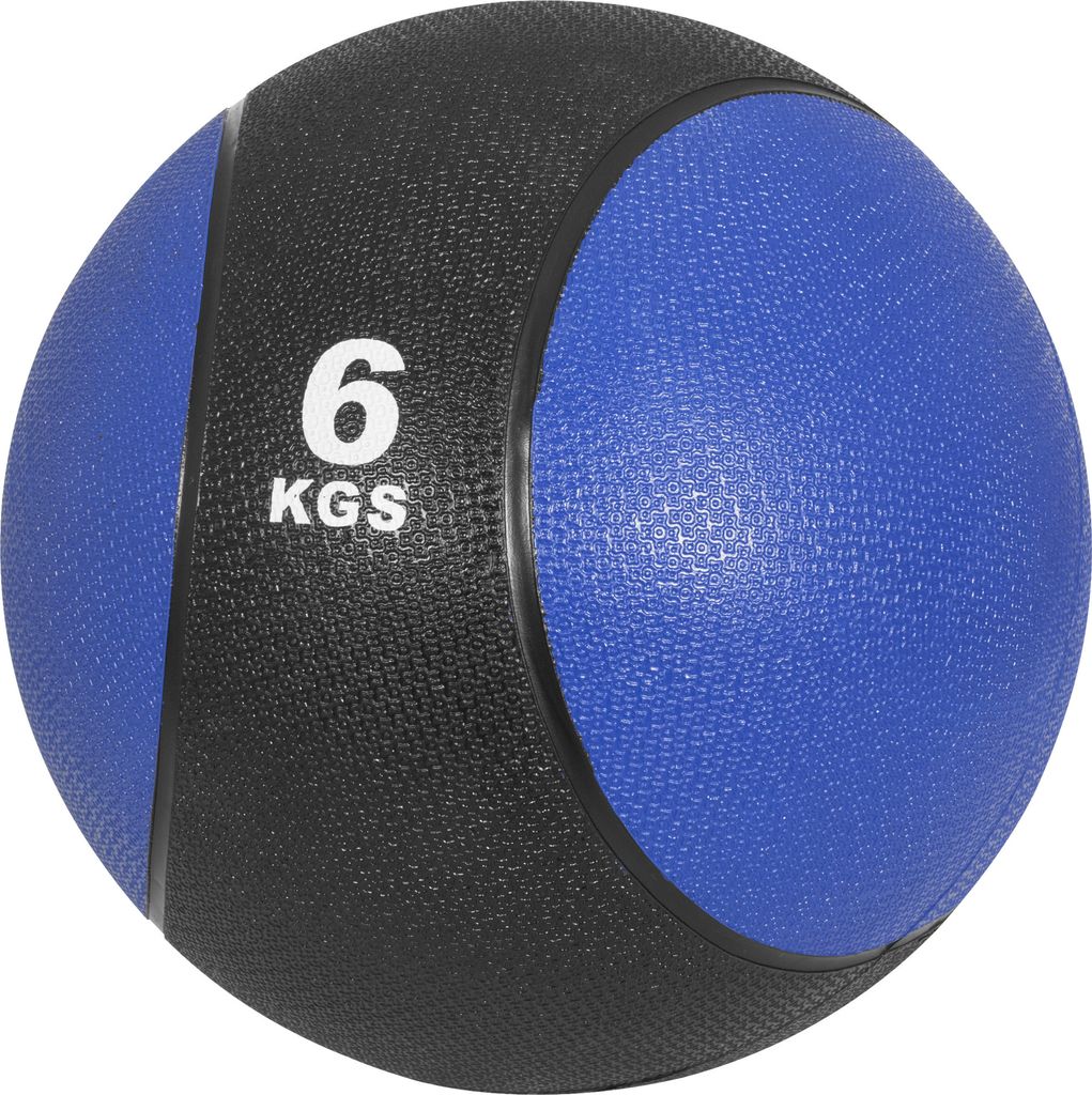 GORILLA SPORTS Medizinball - 6kg Gewichte, mit griffiger Oberfläche, aus Gummi, Blau - Slam Ball, Gewichtsball, Trainingsball, Slamball