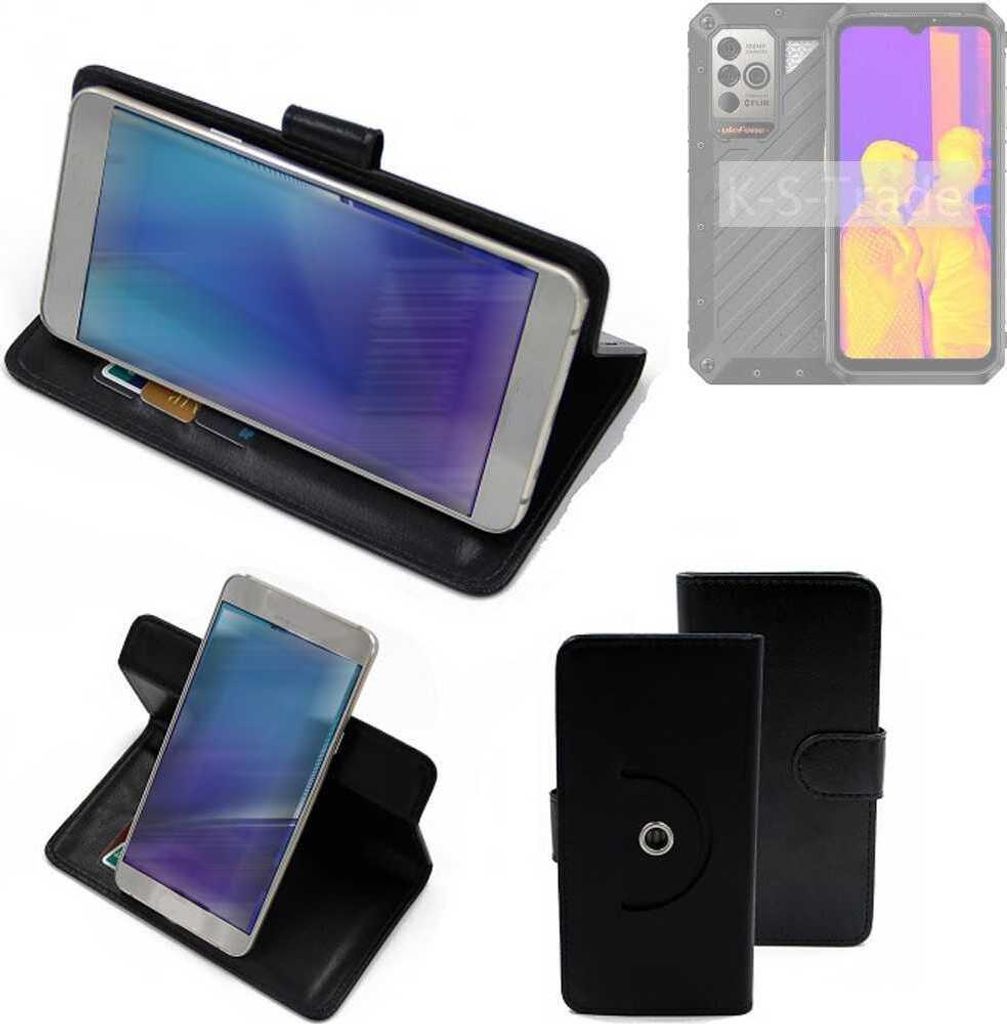 K-S-Trade Case Schutzhülle Handyhülle kompatibel mit Ulefone Power Armor 19T Flipcase Smartphone Cover Handy Schutz Tasche Klapphülle Walletcase
