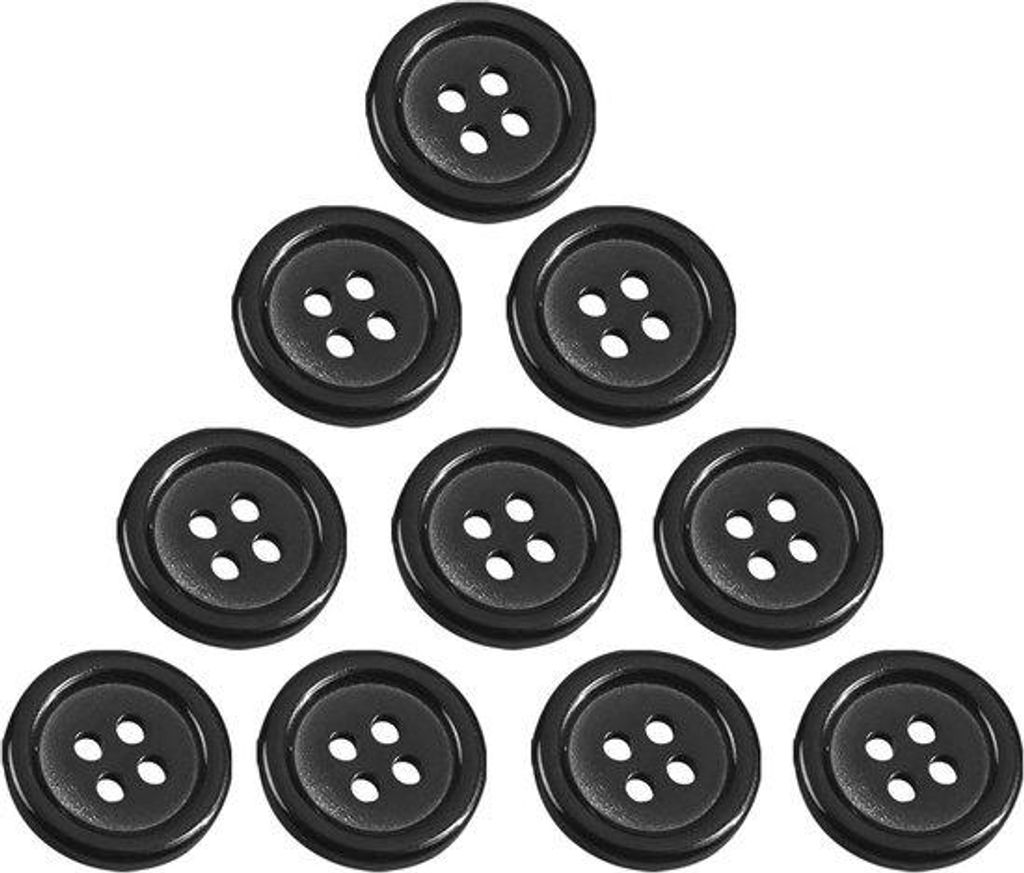 Premium Hars Knevelknopen - 30 mm - 10 Stück - schwarz - naaien - handwerk - ronde knöpfe.
