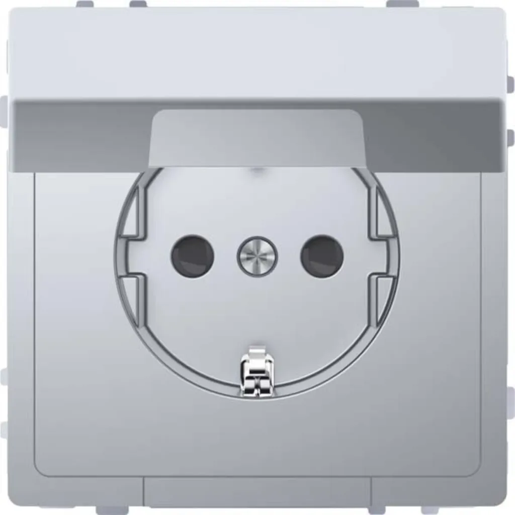 Prise Merten MEG2310-6036 certifiée CEBEC - Design Acier élégant