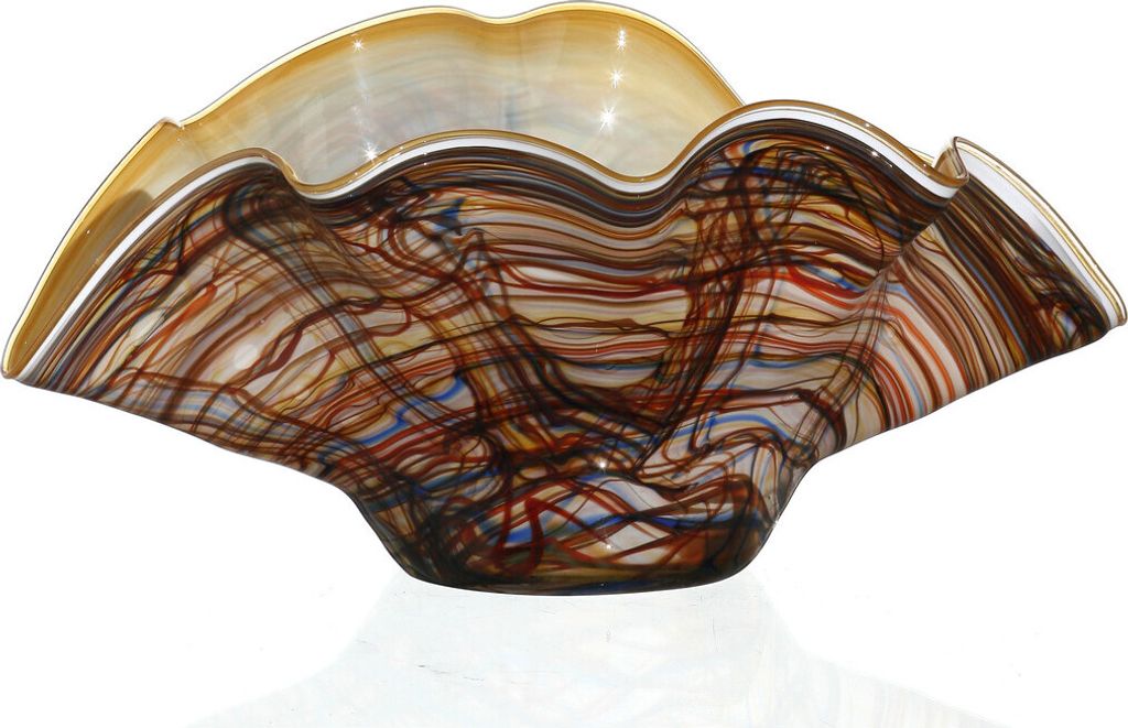 Glasschale Welle Jozefina Art Queen 40 cm