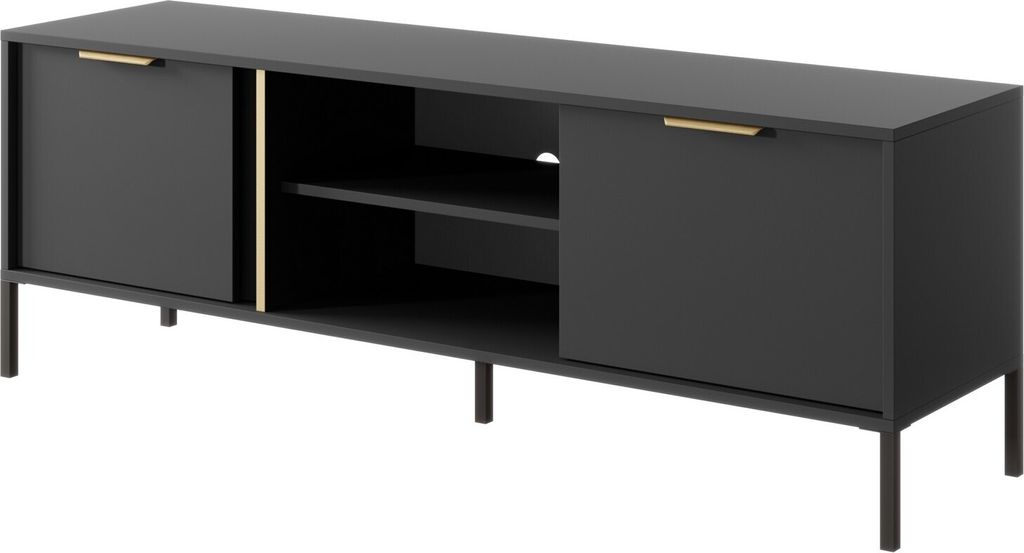 Furniture24 Fernsehschrank Lars G Tv-Schrank 153 X 53 X 39,5 Cm Lowboard 2 Türiger Unterschrank