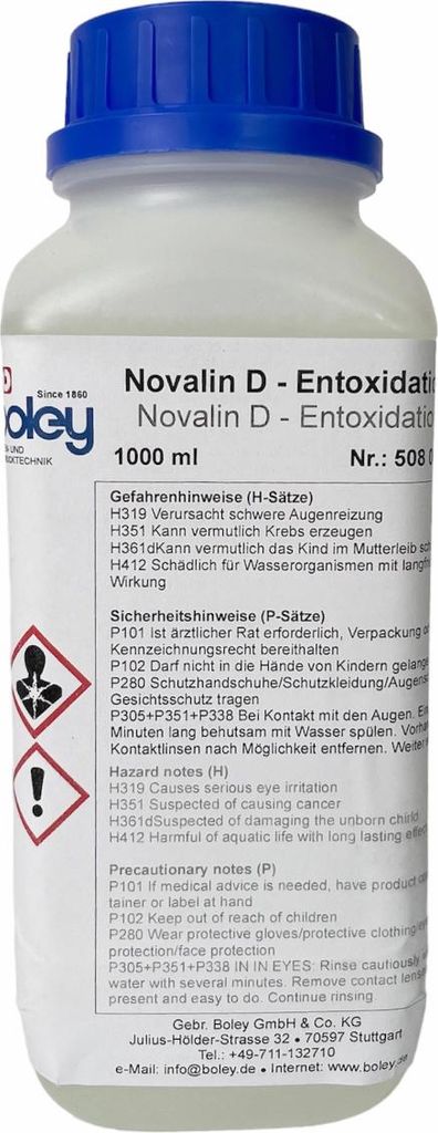 Novalin D Deoxidant für Gold- und Silberbäder 1000 ml